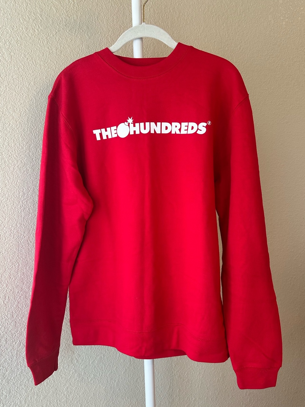 The Hundreds forever bar red crewneck sweatshirt size small NWT